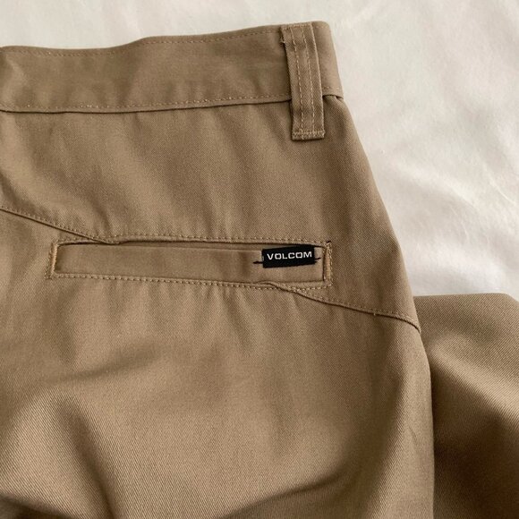 Volcom Men's Tan Khaki Vmonty Chino Pants Size 29 Flat Front NWT - Picture 4 of 11